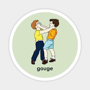 Self Defense Flash Cards: Gouge Magnet